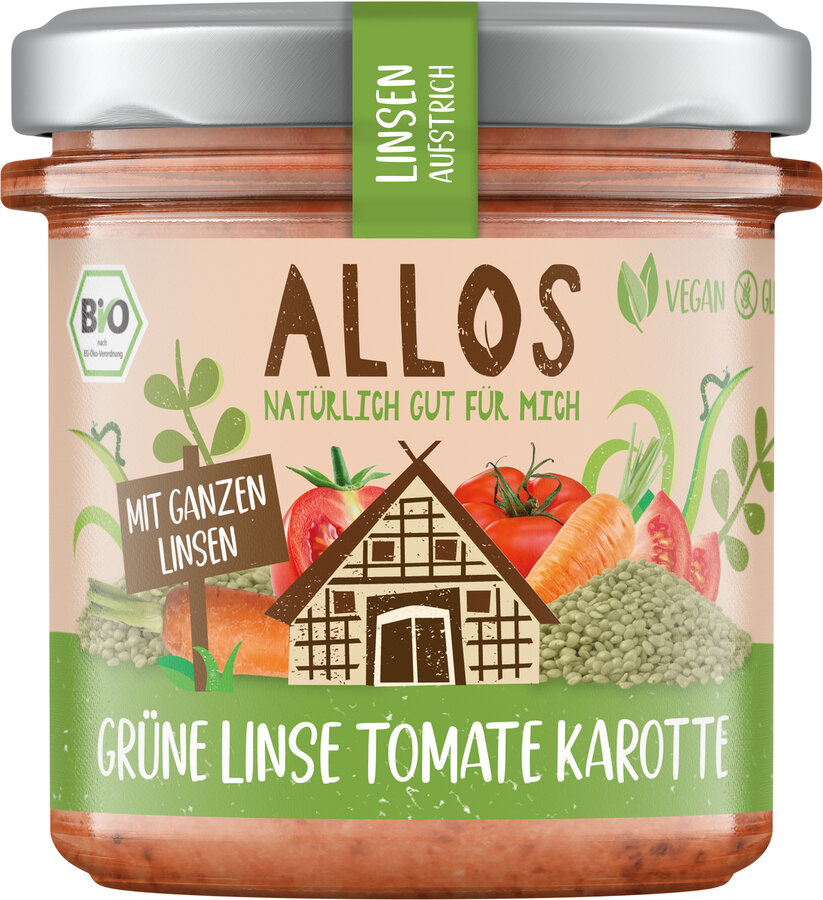 Linsenaufstrich Grüne Linse Tomate Karotte 140g