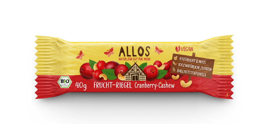 Fruchtriegel Cranberry-Cashew 40g