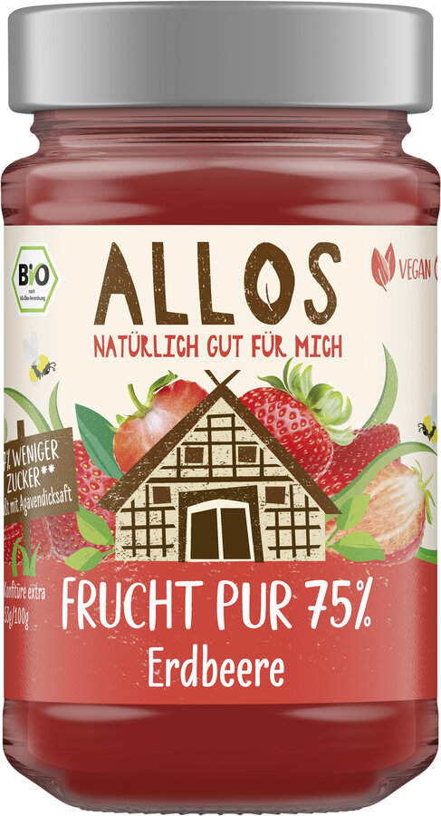 Frucht Pur 75% Aufstrich Erdbeere 250g