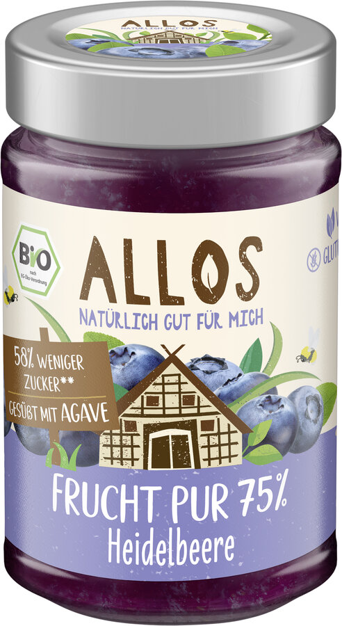 Frucht Pur 75% Aufstrich Heidelbeere 200g