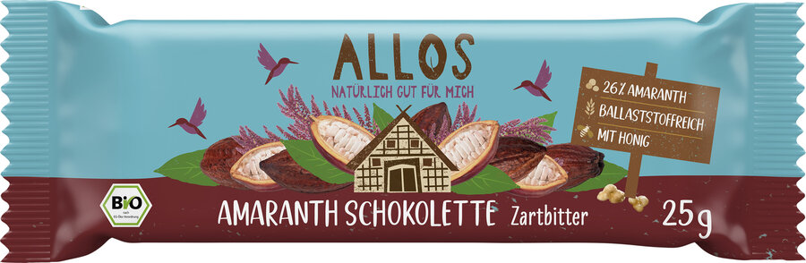 Amaranth Schokolette Zartbitterriegel 25g