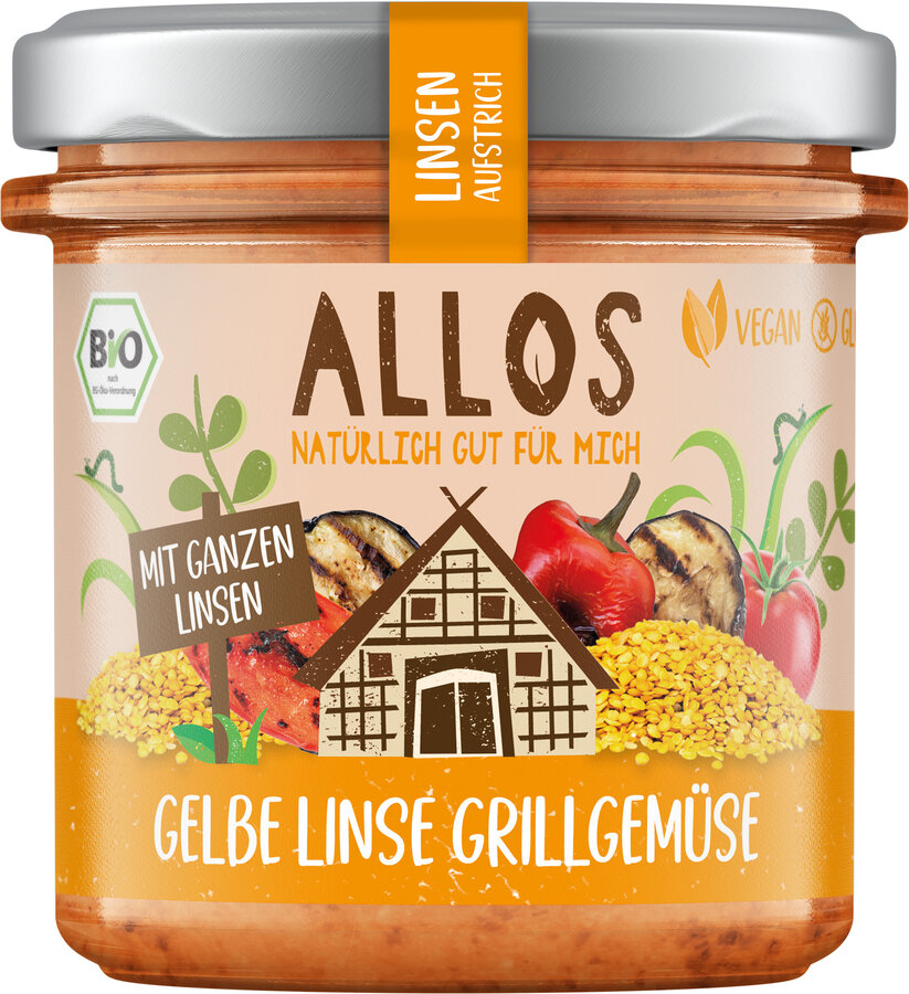 Linsen-Aufstrich Gelbe Linse Grillgemüse 140g