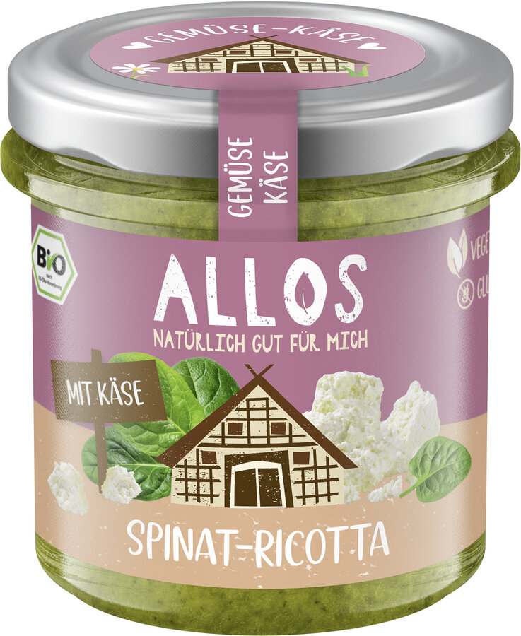 Gemüse-Käse-Aufstrich Spinat Ricotta 135g