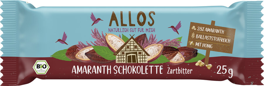 Amaranth Schokolette Zartbitterriegel 25g