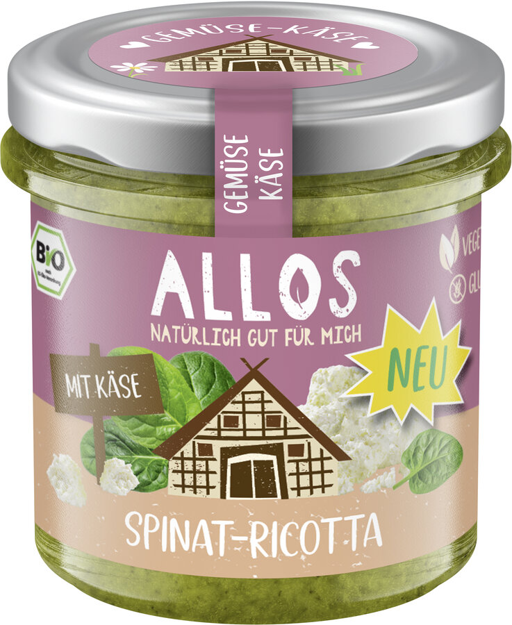 Gemüse-Käse-Aufstrich Spinat Ricotta 135g