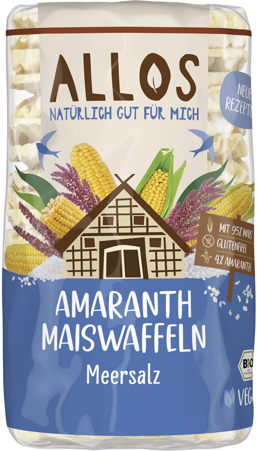 Amaranth Maiswaffeln mit Meersalz 100g