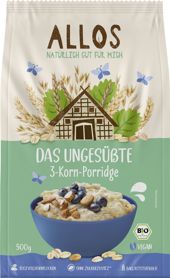 Das ungesüßte 3-Korn-Porridge 500g