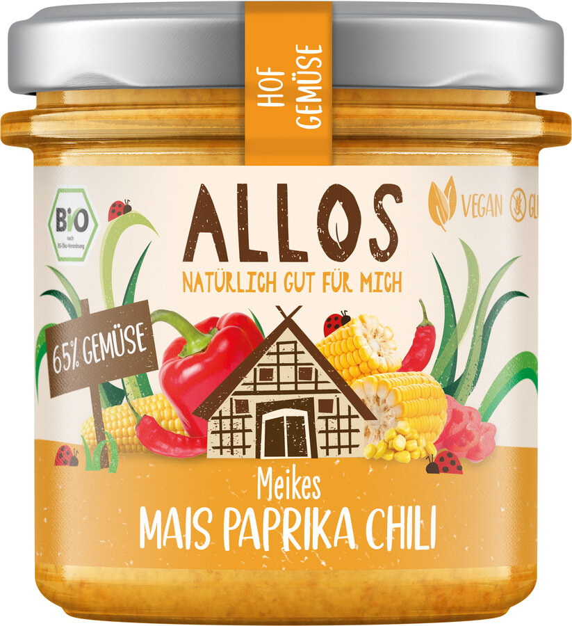 Hofgemüse Meikes Mais Paprika Chili Brotaufstrich 135g