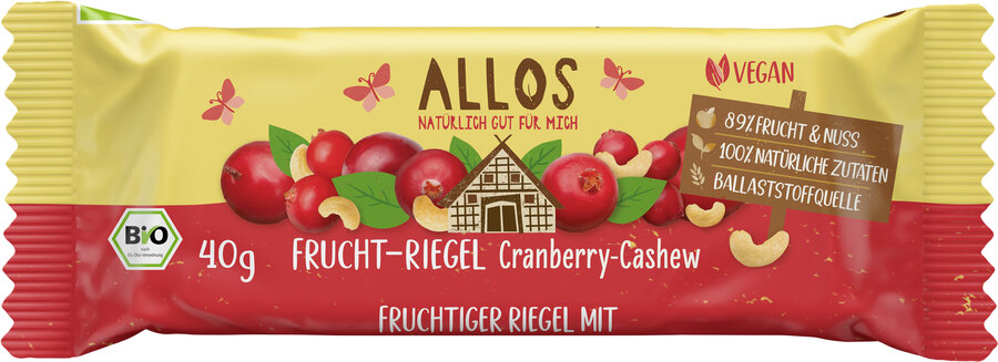 Fruchtriegel Cranberry-Cashew 40g