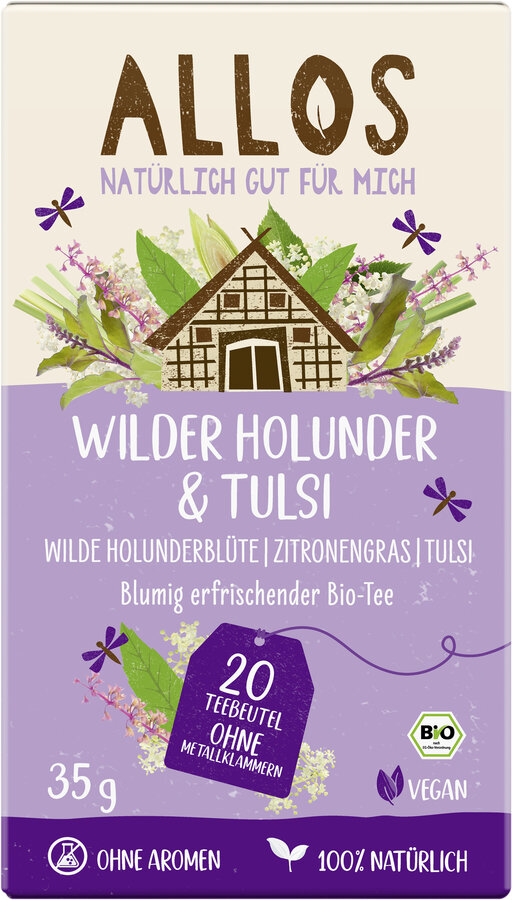 Tee Wilder Holunder und Tulsi 20 Beutel
