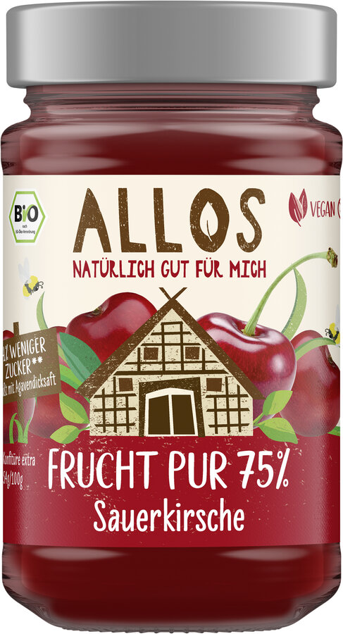 Frucht Pur 75% Aufstrich Sauerkirsche 250g