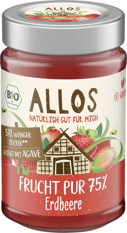 Frucht Pur 75% Aufstrich Erdbeere 200g