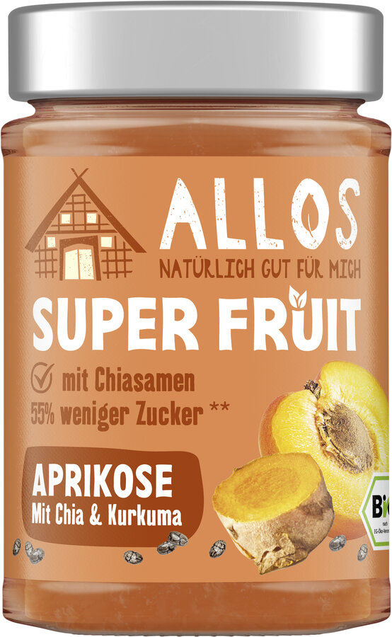  Super Fruit Aprikose mit Chia&Kurkuma Aufstrich 200g
