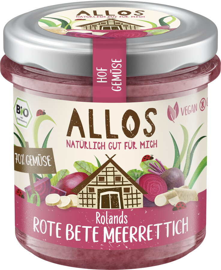 Hofgemüse Rolands Rote Bete Meerrettich Brotaufstrich 135g