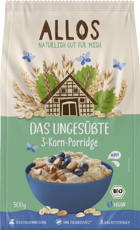 Das ungesüßte 3-Korn-Porridge 500g