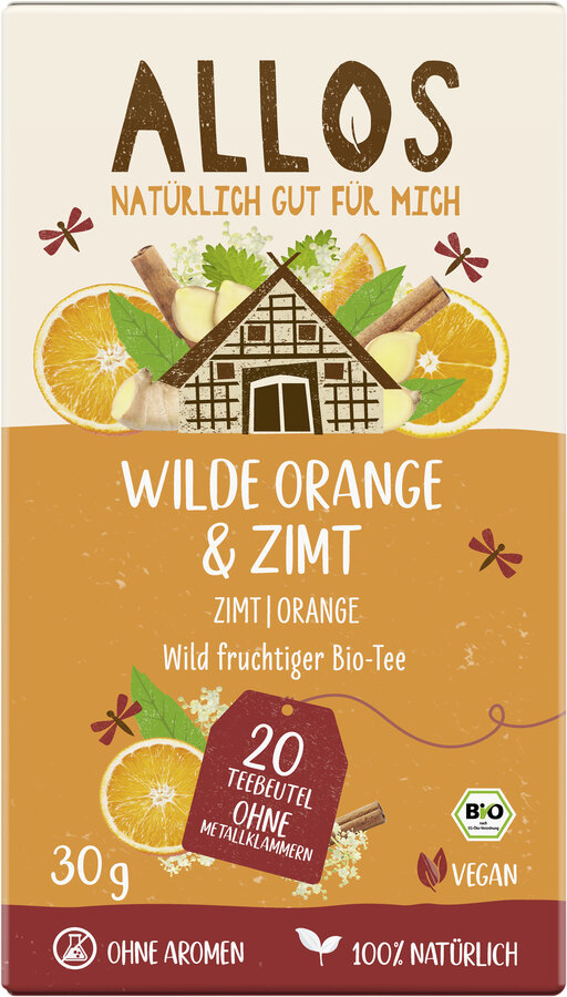 Tee Wilde Orange und Zimt 20 Beutel
