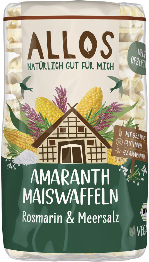 Amaranth Maiswaffeln Rosmarin & Meersalz 100g