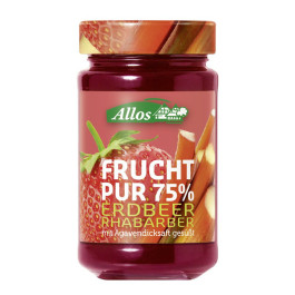 Allos Frucht Pur 75% Aufstrich Erdbeer-Rhabarber 250g