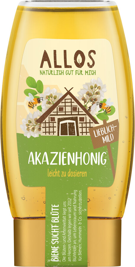 Akazienhonig, biol. PET-Spenderflasche 250g