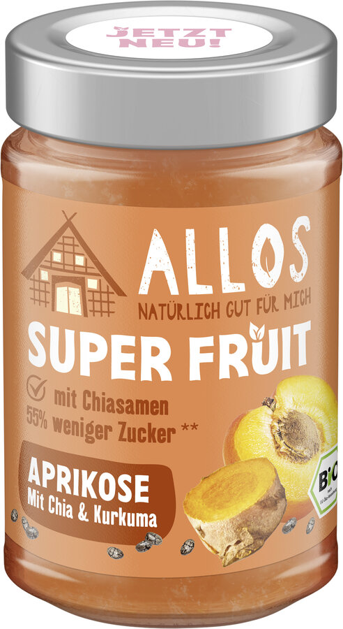  Super Fruit Aprikose mit Chia&Kurkuma Aufstrich 200g