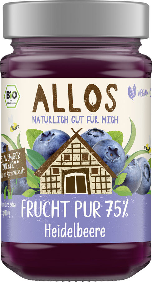 Frucht Pur 75% Aufstrich Heidelbeere 250g