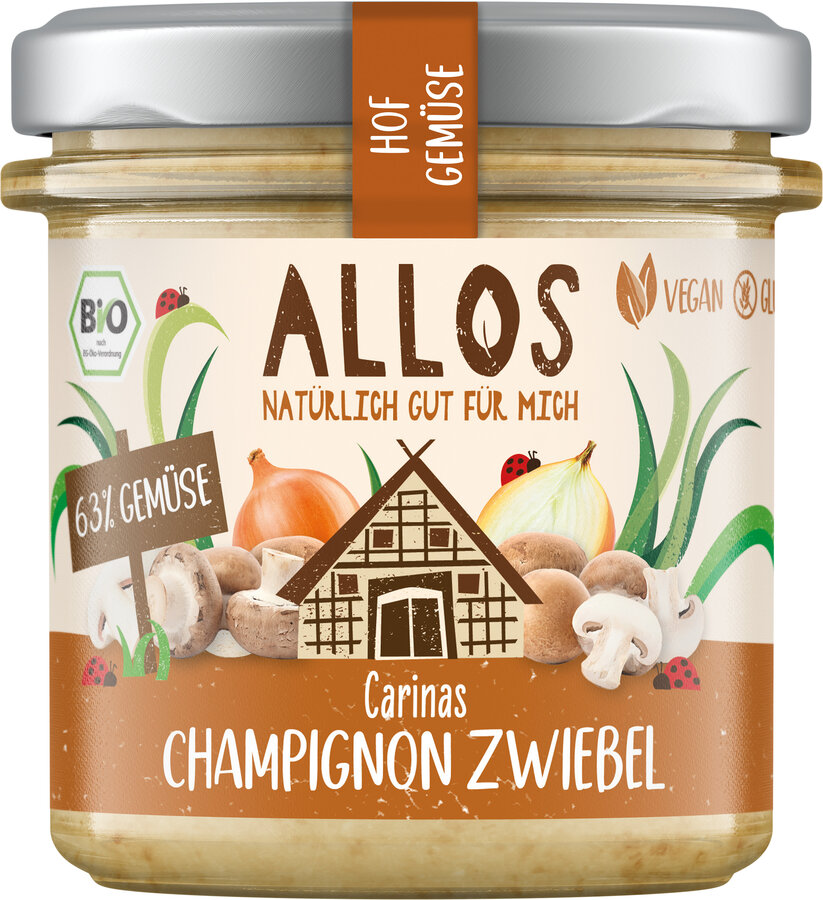 Hofgemüse Carinas Champignon Zwiebel Brotaufstrich 135g