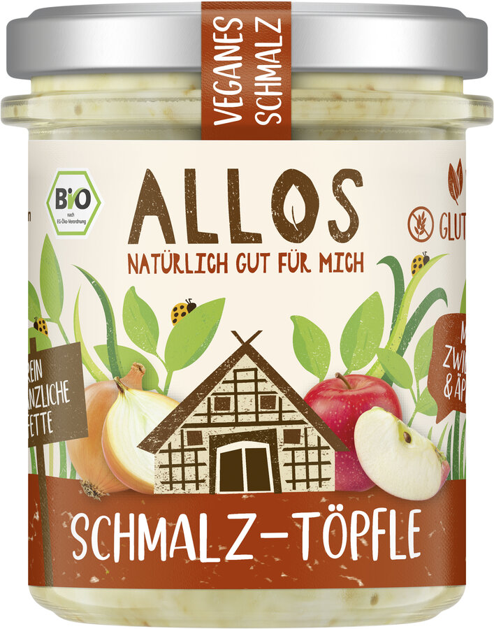 Schmalz-Töpfle mit Zwiebeln und Äpfeln 150g